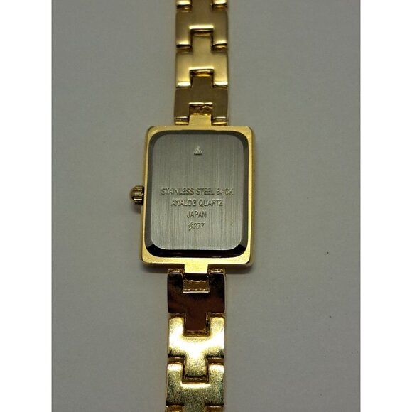 Vintage EJ Womens Quartz Gold Tone With Rhinestones Analog Watch - Picture 3 of 5